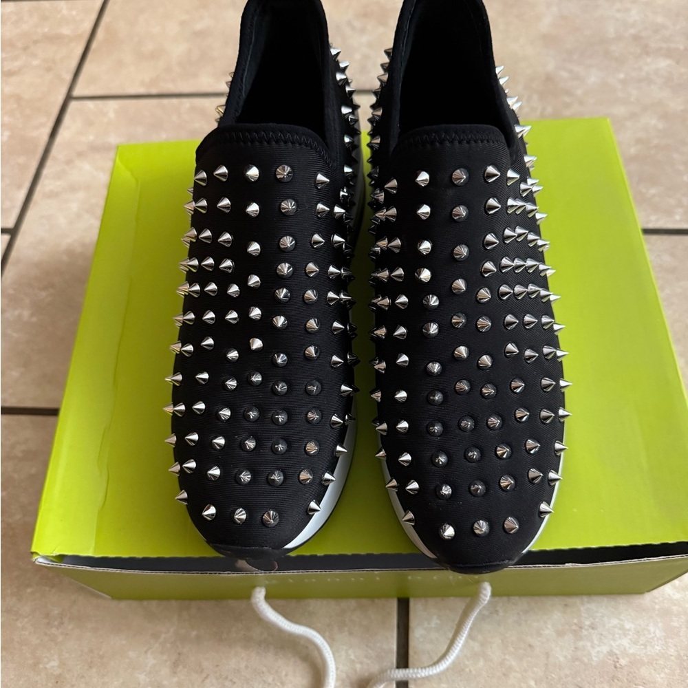 Gianni Bini Black Studded Sneakers